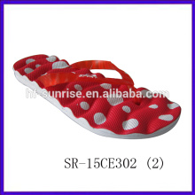 SR-15CE302 (2) 2015 últimas zapatillas de señora diseña zapatillas de señoras rojas del deslizador plano de las señoras atractivas